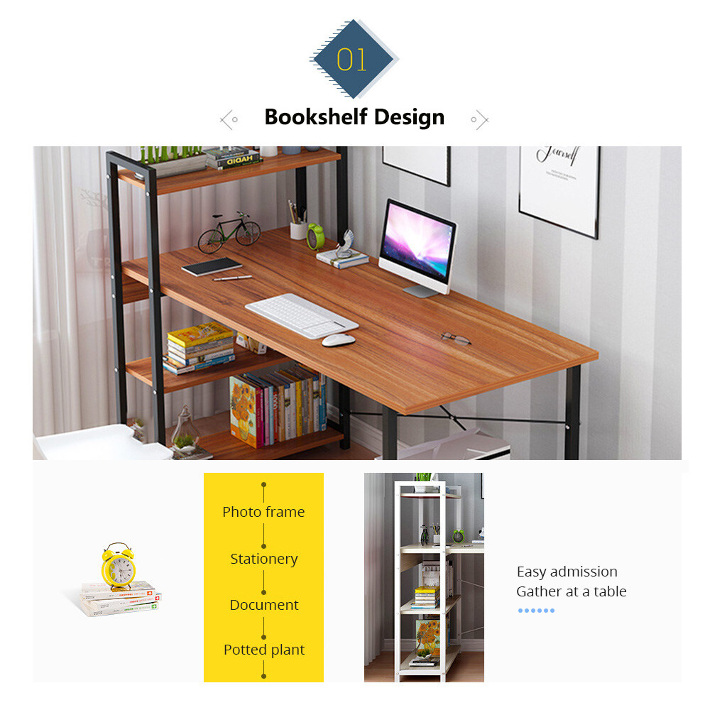 Generic 4 Tier Modern M Style Computer Table Variety Bookshelf Multi