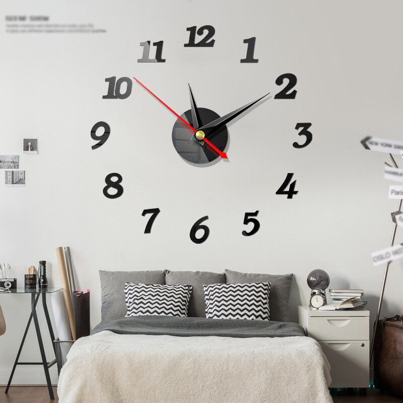 【Taroball】miếng Dán Đồng Hồ Treo Tường Gương Tự Dính 3D Acrylic Miếng Dán Tường Nghệ Thuật Đồng Hồ Treo Tường Gia Đình Chữ Số Đồng Hồ Trang Trí Nhà Cửa