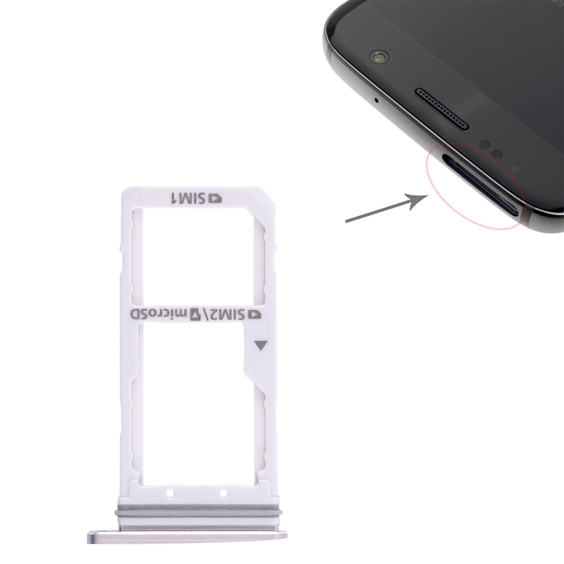 2 khay thẻ sim/khay thẻ micro sd cho galaxy s7