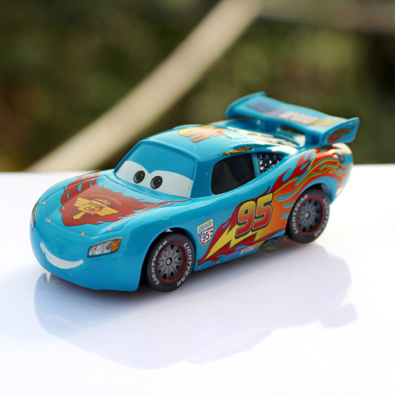 Disney Pixar Car Toys Police Mcqueen Piston Cup Racer Lightning Dinoco Jackson Storm 1:55 Diecast Vehicle Metal Alloy for Preschool Children Boys Cars Model Children's Birthday Gift - 7