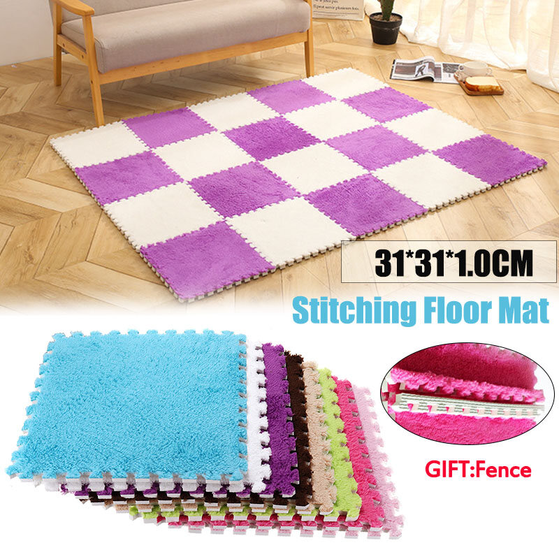 Generic Carpet Bedroom Full Bedside Children's Plush Suede Foam Square