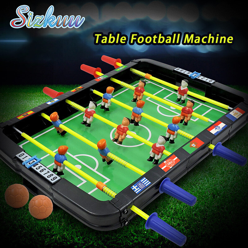Sizkuu Bàn Bóng Đá Foosball Mini Trò Chơi Bóng Đá Arcade Phòng Bàn Bảng Thi Đấu Trong Nhà Thể Thao Playfield Trò Chơi Đồ Chơi, Quà Tặng Sinh Nhật Để Bàn Gia Đình Cha Mẹ Và Trẻ Em