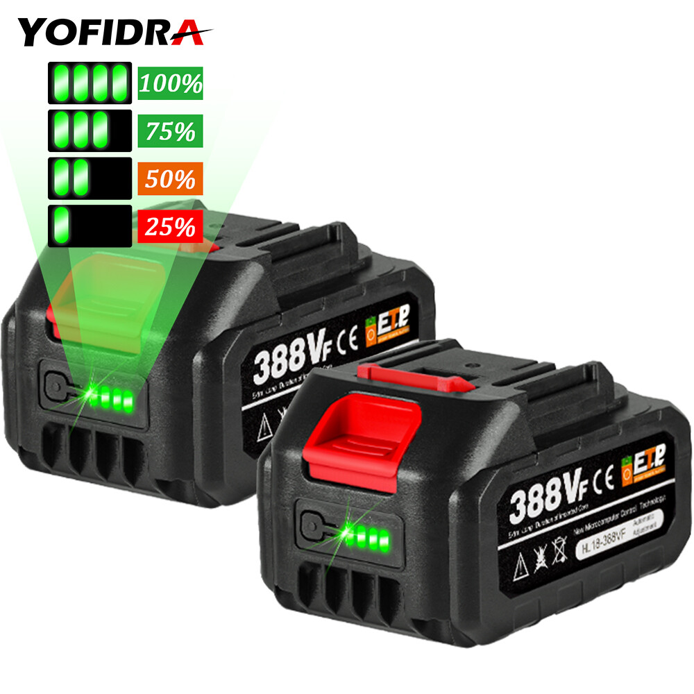 （quà tặng）yofidra®pin 3 lớp 22500mah 18v siêu mạnh 18v lithium ion pin thay thế có thể sạc lại cho makita 18v pin phù hợp cho makita 18v dụng cụ không dây