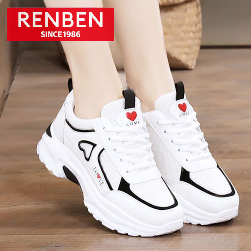 Renben shoes sports Giay Nu the Sports female giày sneaker lưới giày nữ mới giày lưới giày màu trắng nhẹ và thoải mái session bản hàn quốc giày chạy bộ