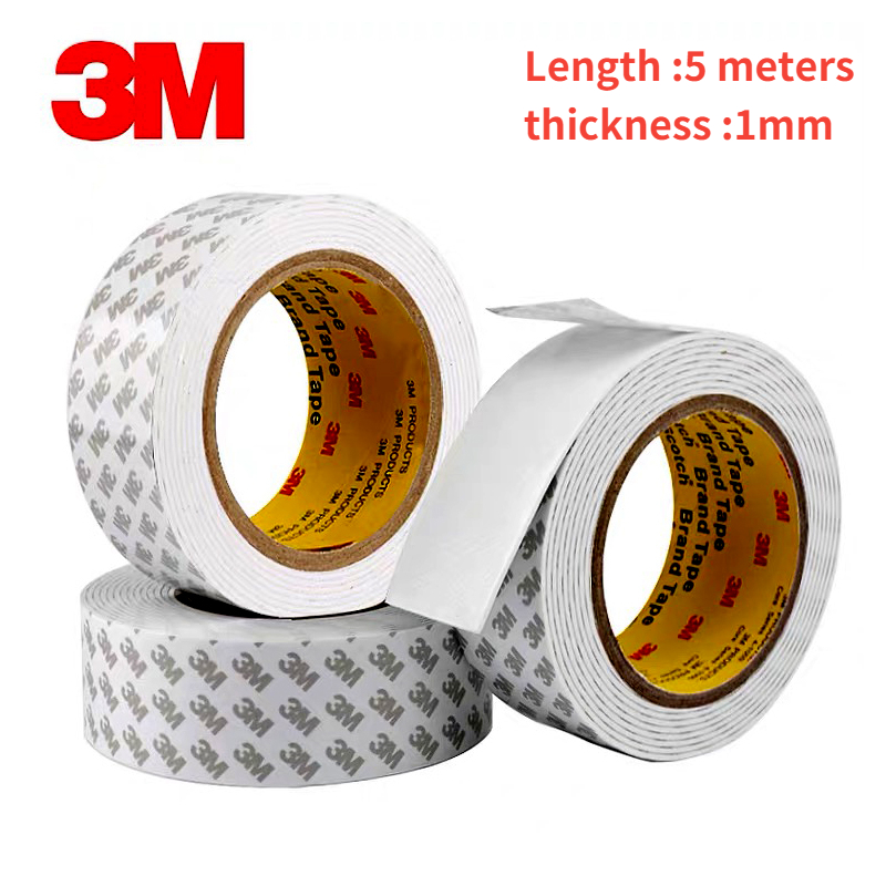 5 Meters/roll 3M Double Sided Foam Tape Sponge Mounting Adhesive Tape White PE Foam Tape for Craft Shaker Card Scrapbooking 9080