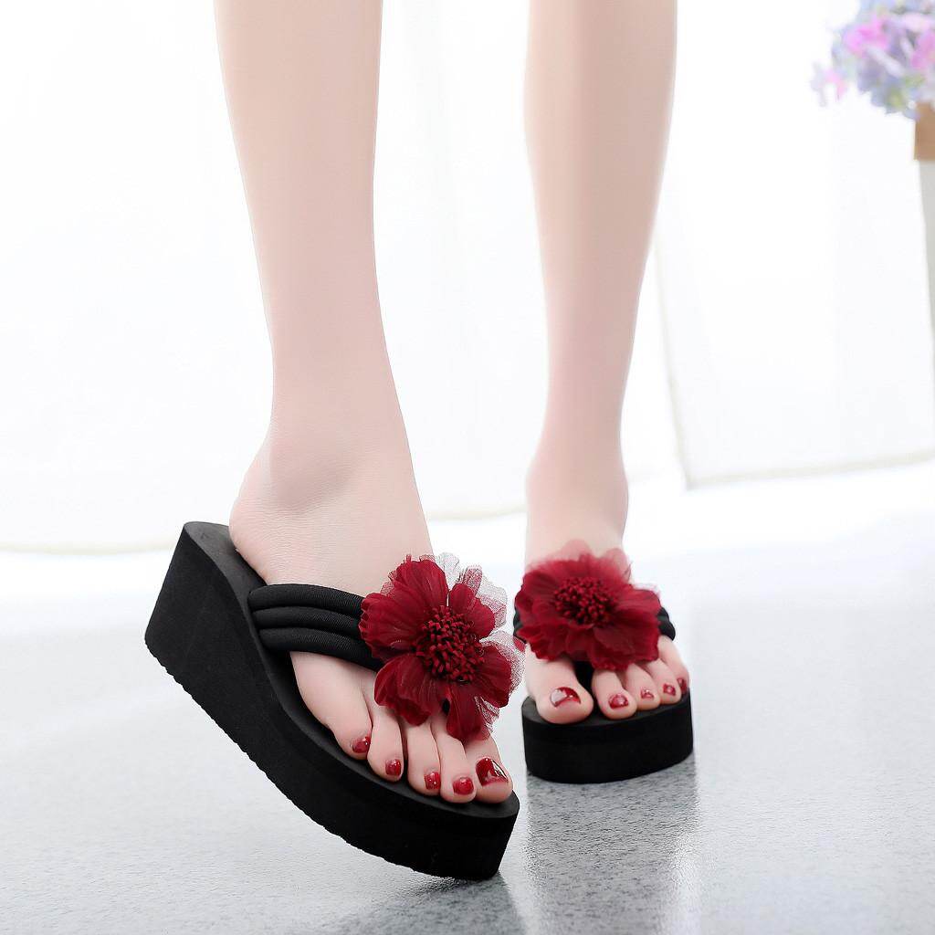 [Bán Chạy] Giày Đế Xuồng Đi Biển In Hoa Mùa Hè Cho Nữ Dép Xỏ Ngón Dép Xỏ Ngón Không Thấm Nước Giày Dép Xỏ Ngón Kẹp Chân Chống Trượt Chống Mòn Dép Xăng Đan Đế Bằng Giày Đi Biển, Giày Thoải Mái Đơn Giản Dép Phụ Nữ Giày