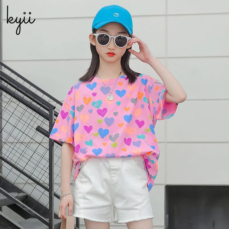 [KYII Girls Dress Short-sleeved T Shirt Summer New Printed Cuhk Children Korean Version Fat Girl Summer Dress Fashionable Blouse ky032,KYII Girls Dress Short-sleeved T Shirt Summer New Printed Cuhk Children Korean Version Fat Girl Summer Dress Fashionable - ยี่ห้อ kyii ราคา 154 บาท*ส่งฟรี
