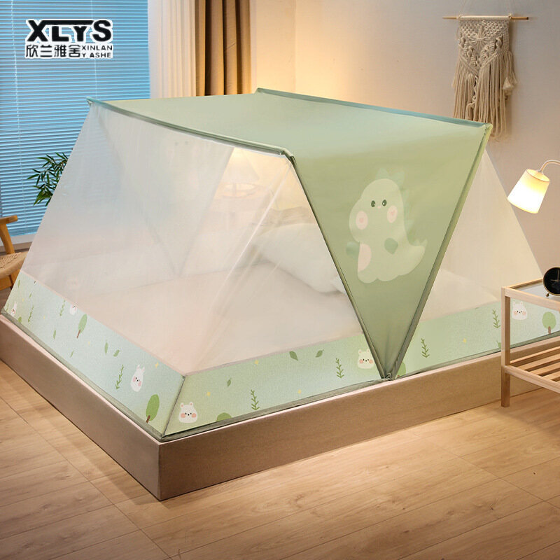 XINLANYASHE Mùng xếp gọn, chống muỗi lên đến 180 độ, mùng chụp, mùng di động có khung thép, mùng vuông, mùng trong suốt, không nóng, họa tiết ren, mùng đẹp, mùng cực lớn Mùng khung, mùng chụp, mùng chụp