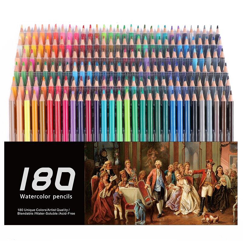 Bộ bút chì màu đồ dùng học sinh bức tranh chuyên nghiệp Vẽ Màu Nước phác
