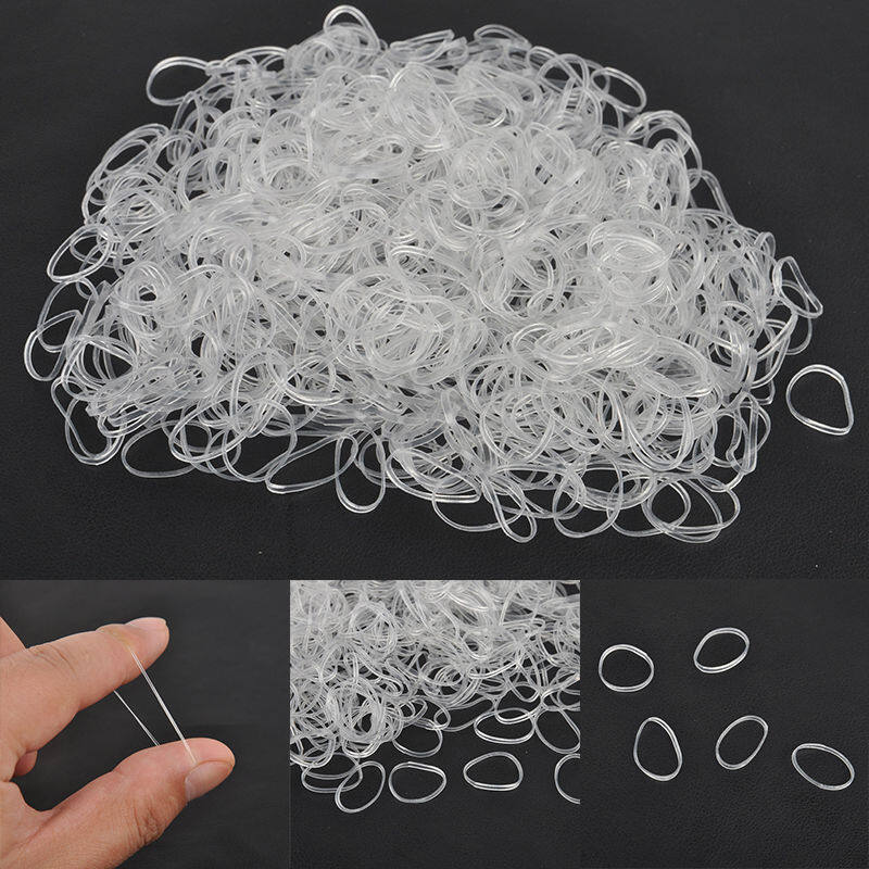 200/500 chiếc dây buộc tóc đuôi ngựa trong suốt dây buộc tóc cao su co giãn dây buộc tóc dây buộc tóc phụ kiện tóc cho nữ