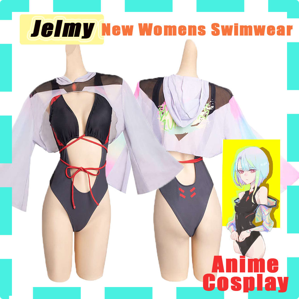 Phụ nữ cyberpunk edgerunner-lucy Áo tắm bikini mùa hè Bộ Đồ Tắm hallowen Trang Phục Cosplay Bộ đồ bơi hai mảnh