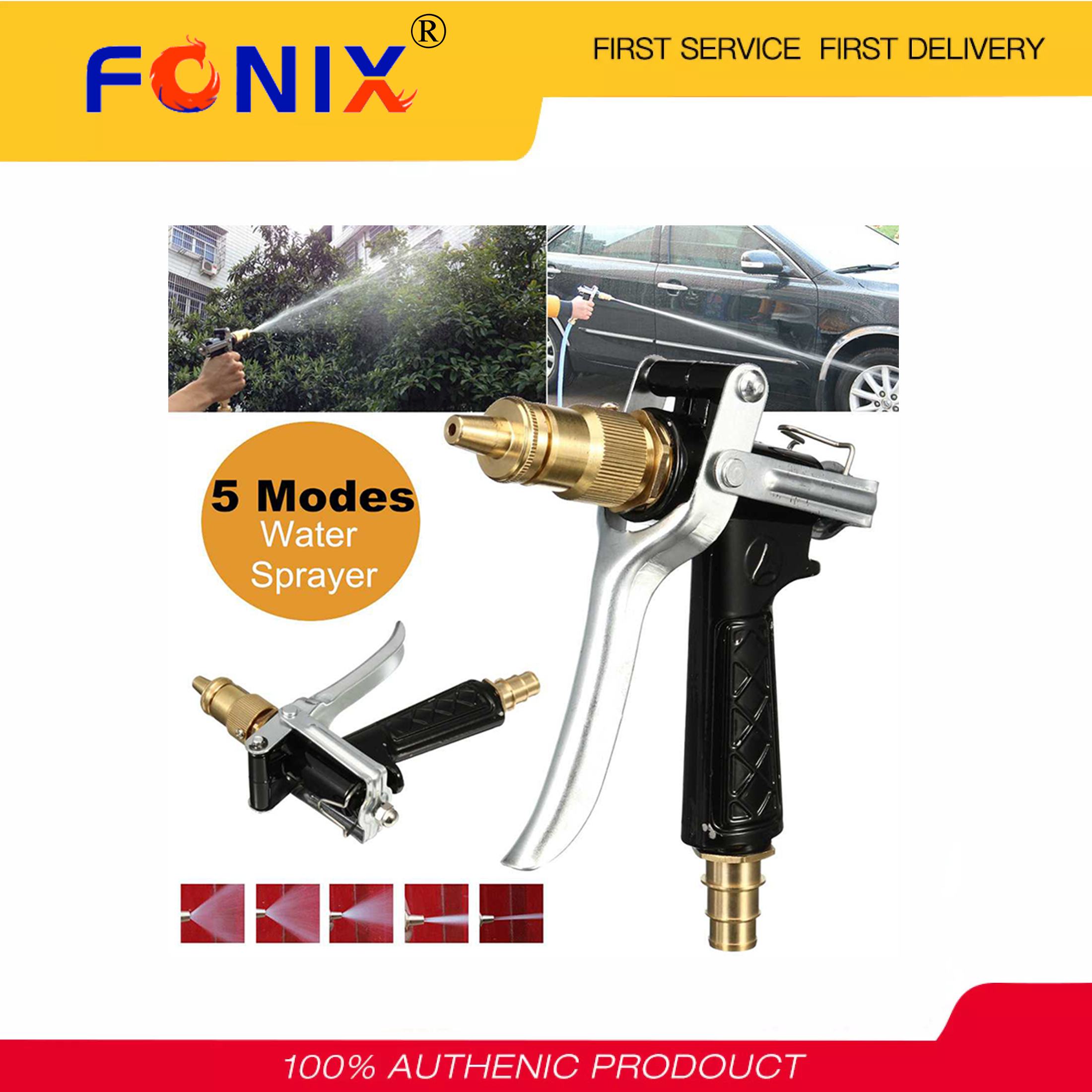 [Hàng Sẵn Có] FONIX Vòi Phun, Súng Phun Nước Áp Lực Cao, Điện Cao Áp Súng Phun Nước Máy Rửa Xe Ô Tô Máy Bay Phản Lực Vườn Máy Giặt Vòi Phun Phun Rửa Phun Tưới Nước Phun Nước Làm Sạch