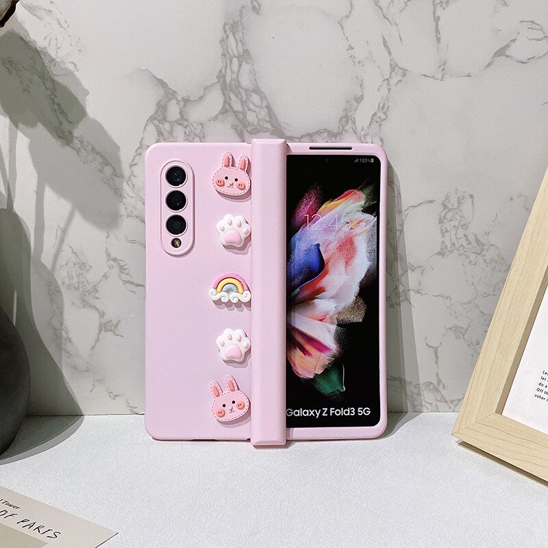 Ốp cứng hoạt hình cho samsung z fold 2 3 4 ốp gập bản lề zfold3 fold4 ốp bảo vệ galaxy z fold 4 sáng tạo