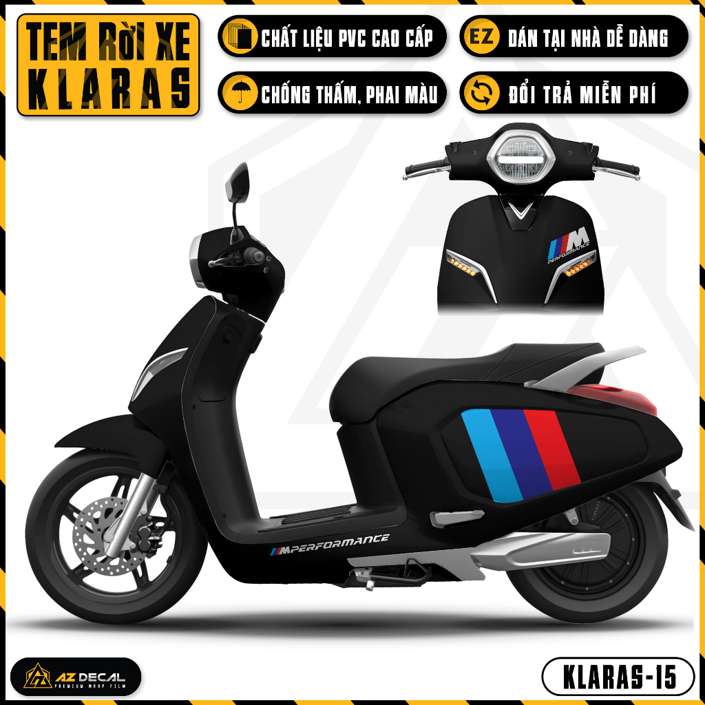 Tem xe klara s vinfast mẫu cờ đức italy pháp performance | klaras-15 | team decal rời hình dán xe máy điện đẹp