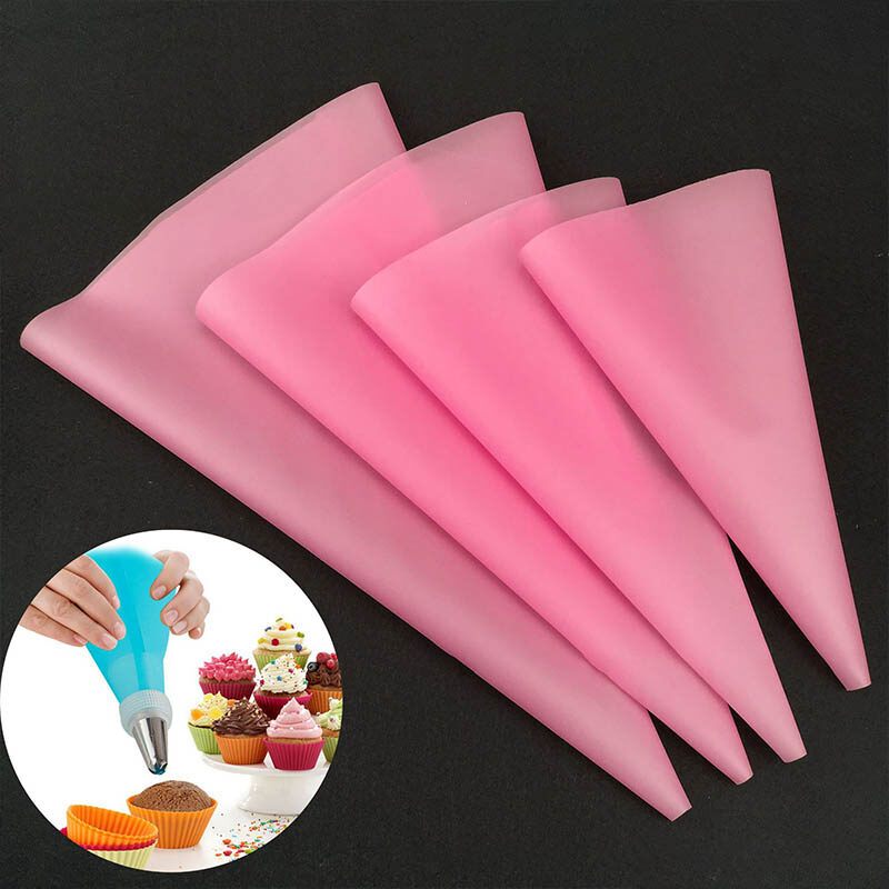 Shoothe 4Pcs Phụ Kiện Làm Bánh Tự Làm Trang Trí Bánh EVA Dùng Cho Thực Phẩm Tái Sử Dụng Dụng Cụ Nhà Bếp Túi Bắt Kem Đồ Bắt Kem