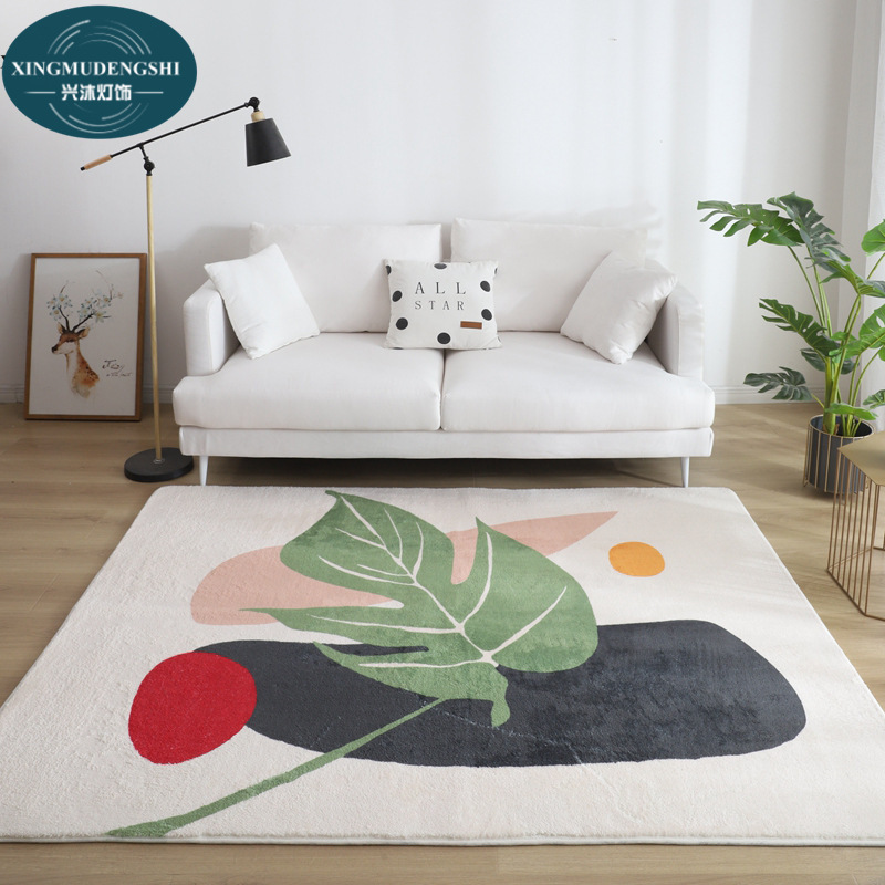 Xmds thảm thảm len cashmere bắc âu giả đơn giản, thảm bằng len ngắn dày hơn thảm giường thảm phòng khách