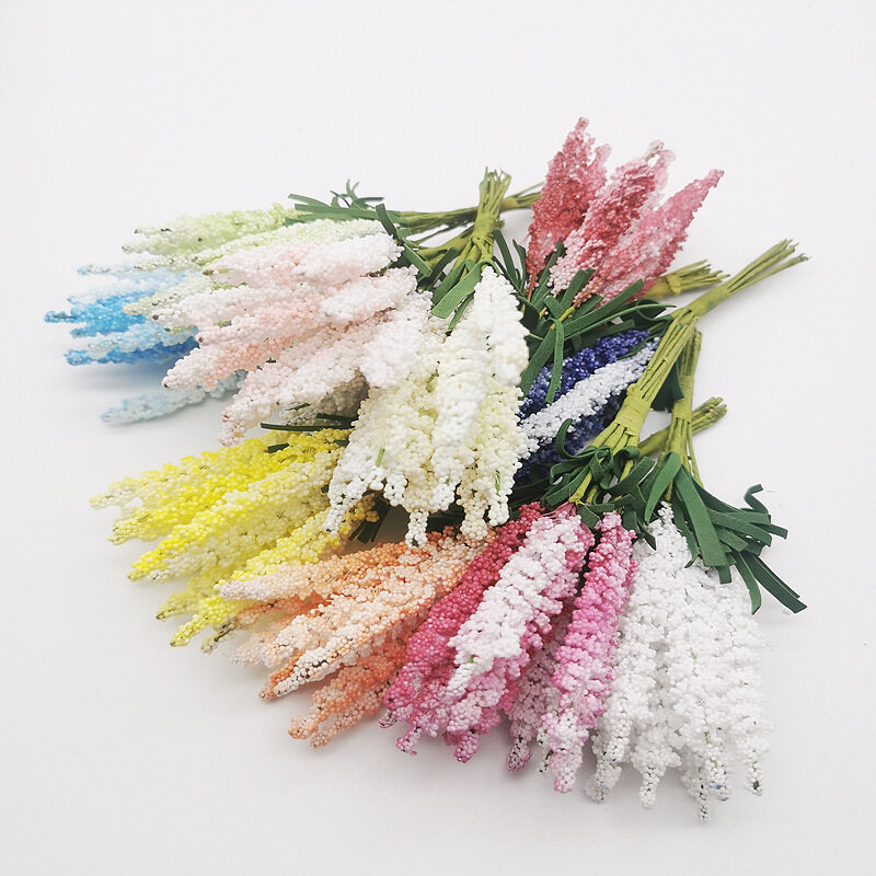 Miniature Lavender Wreaths For Home Decoration Artificial Lavender Flower Garlands For Outdoor Décor Foam Flower Wreath For DIY Projects Artificial Lavender Bouquet For Wedding Decor Cheap Fake Rose Bouquet For Home Décor
