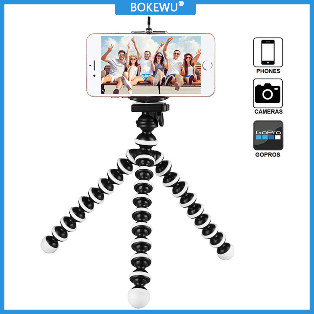 BOKEWU Giá Đỡ Ba Chân Linh Hoạt Hình Bạch Tuộc Gorillapod Cho Điện Thoại Telefon Điện Thoại Di Động Máy Ảnh Dslr Để Bàn Chân Máy Mini Có Kẹp