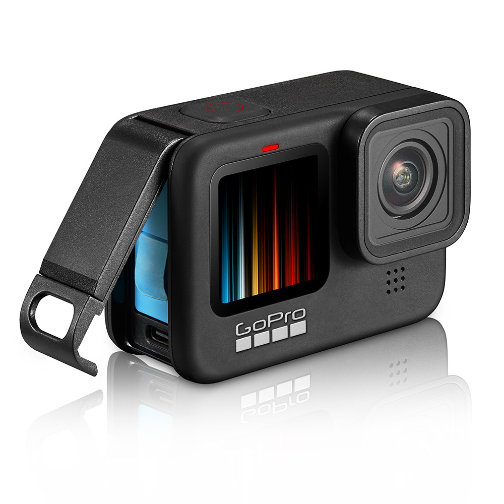 Nắp Sạc Bên Thay Thế Có Thể Sạc Lại Nắp Cửa Pin Cho GoPro Hero 10 9 Phụ Kiện Camera Hành Động Có Thể Tháo Rời Màu Đen