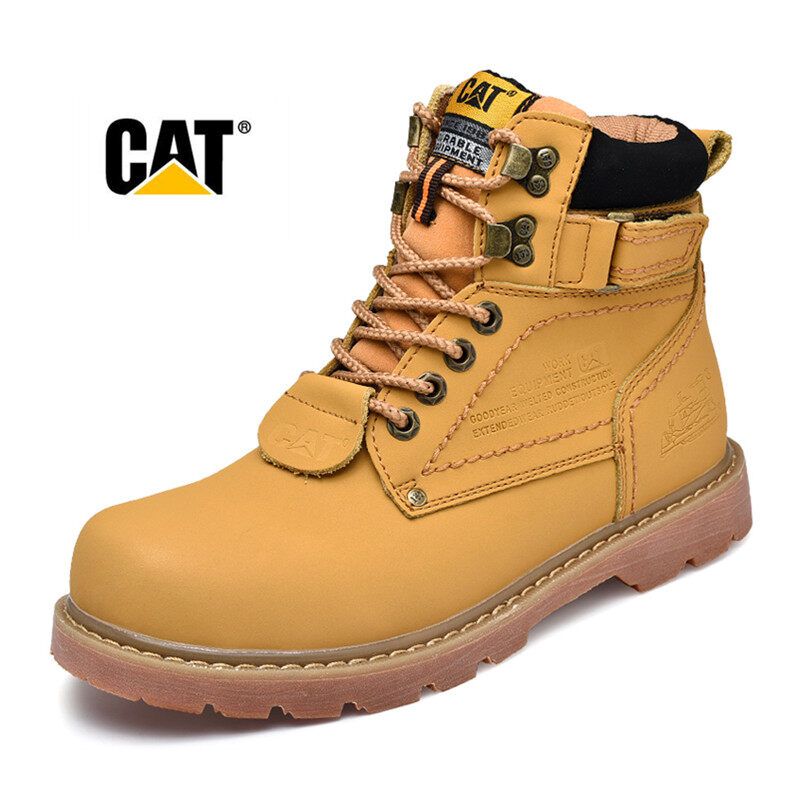 Caterpillar Giày Bốt Martin Thời Trang Khóa Cổ Cao Trơn Mũi Mềm Đơn Giản Giày Công Sở Bền Đẹp Size 34-46