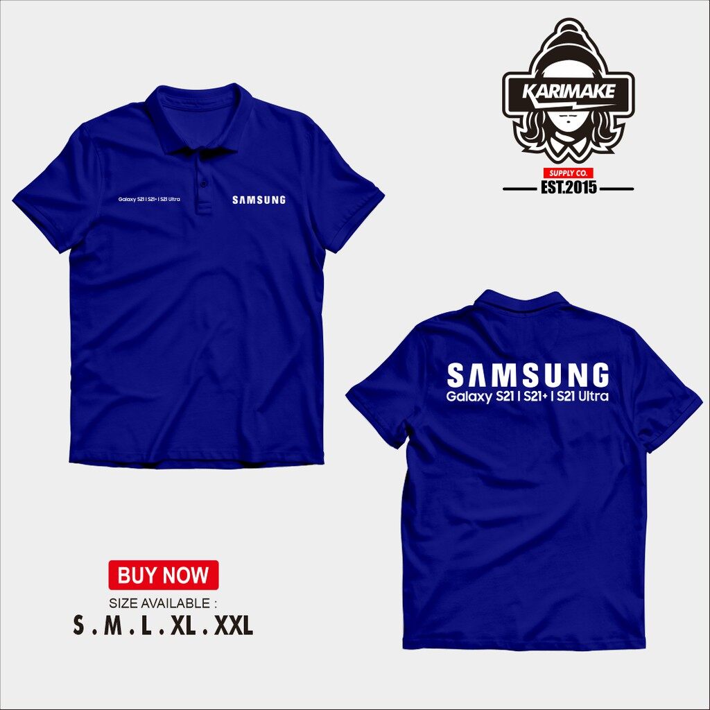 เสื้อโปโลแขนสั้นเสื้อ Samsung Galaxy S21 S21 Plus S21เสื้อยืด Ultra Distro - Karimake