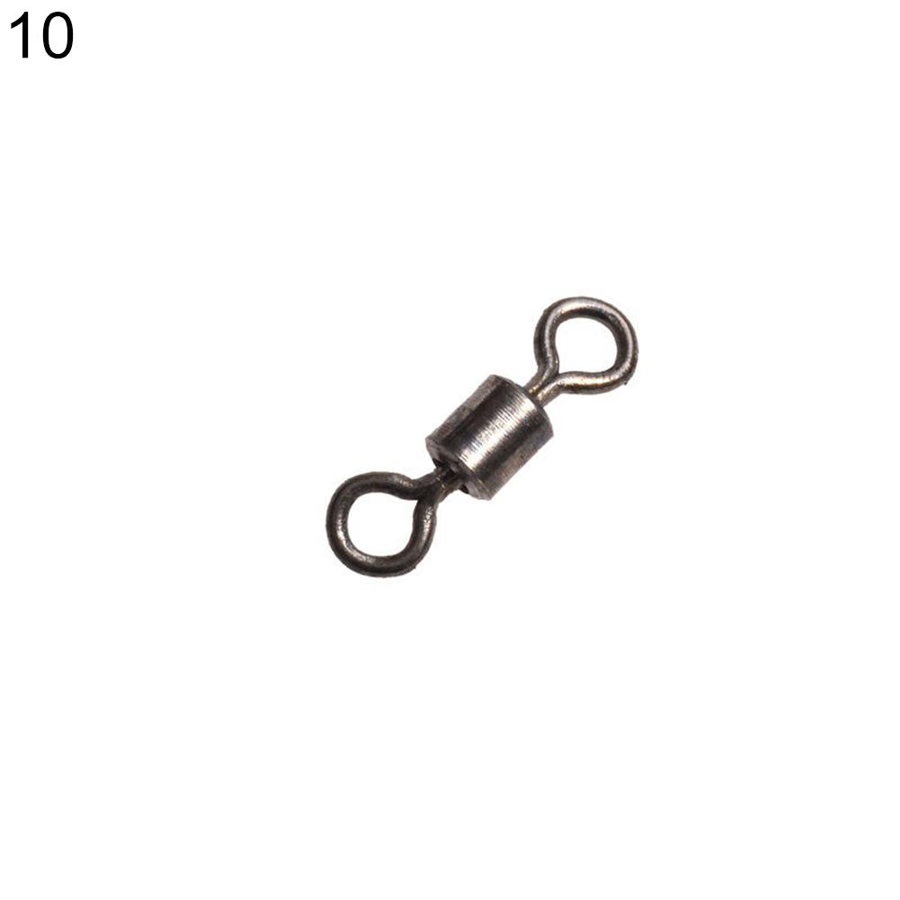 Ghxdryuru 50Pcs #2-#10 Ball Bearing Swivel Solid Rings Fishing Connector Fishing Hooks ราคา 20 บาท*ส่งฟรี