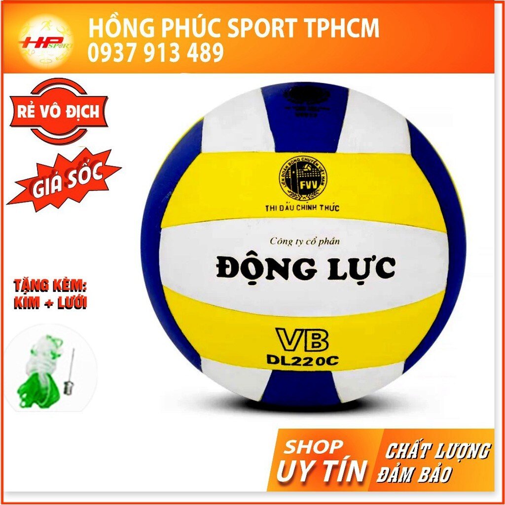 Bóng chuyền Động Lực DL220c - Quả banh bóng chuyền DL 220c tốt dùng trong thi đấu cho nam nữ chính h