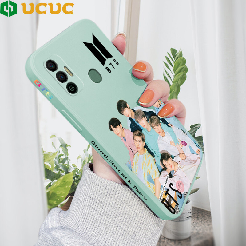 UCUC ốp lưng điện thoại Cho Tecno Spark 7 Pro /Camon 17 Hp Tecno Spark 7/Spark 7T/KF6P Ốp Lưng Bảo Vệ Toàn Bộ Máy Ảnh CẠNH VUÔNG Silicon Lỏng Hàn Quốc K-POP