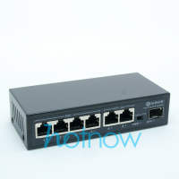 DSLRKIT 4POE 1SFP 2UpLink Gigabit 7 Ports Passive PoE Switch Injector Ethernet