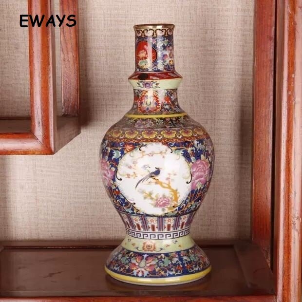 28CM Bình gốm cổ bình sứ Trung Quốc Hoàng Gia Bình hoa trang trí gốm bình đồ trang trí nồi jingdezhen Sứ Bình món quà giáng sinh