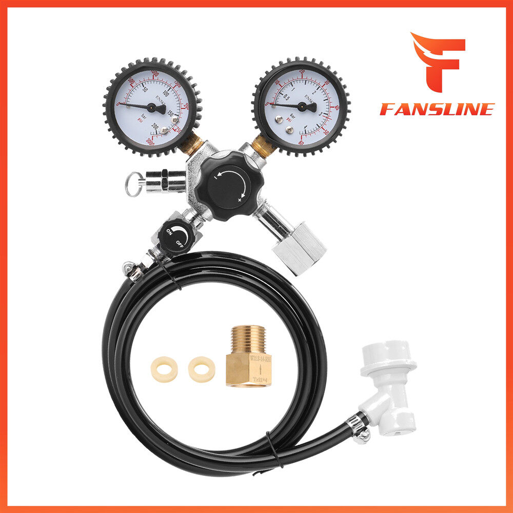 Bộ điều chỉnh thùng bia co2 van giảm áp an toàn áp suất bình 0-3000 psi