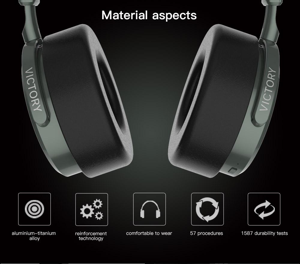 Bluedio V2 Smart Bluetooth Wireless Headsets Bass Gaming Noise Reduction Headphones- Black