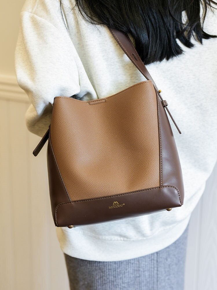 ▽♣❅ ZARAˉ Niche High-End Hand-Carrying Large-Capacity Mother-In-Law Bag For Women 2023 New Retro Fashion Bucket Bag Shoulder Bag