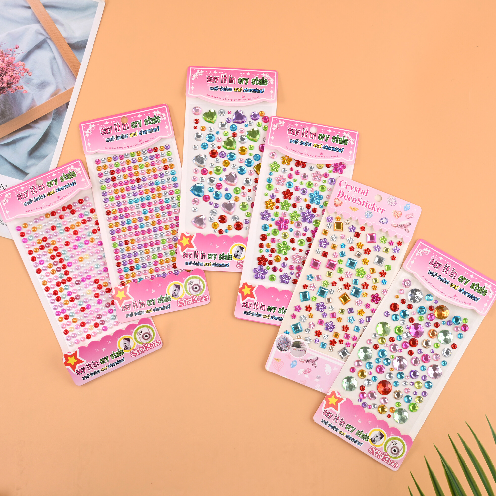 3D Crystal Sticker Children Girl Princess Gifts Self Craft Jewels Rhinestones Stickers