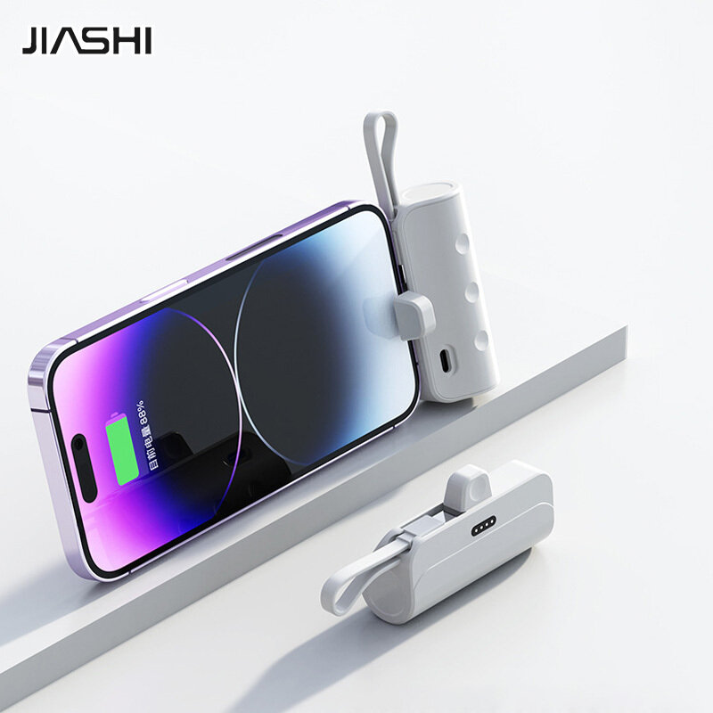 Jiashi sạc dự phòng sạc dự phòng không dây 5000mah 2 trong 1 cáp sạc cho máy bay sạc dự phòng dạng viên nang không dây