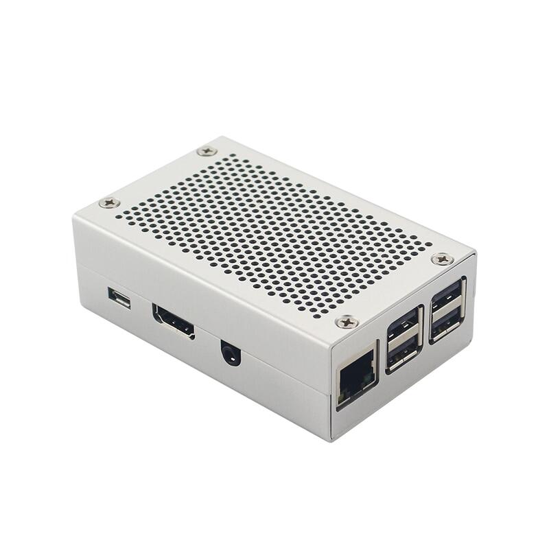 Raspberry pi 3 model b + vỏ nhôm hộp kim loại vỏ bọc màu bạc tương thích với raspberry pi 3 model b