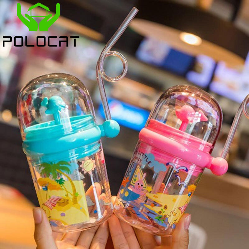 Polocat Chai Nước 250ML, Trẻ Sơ Sinh Cốc, Vòi Phun Nước Cá Voi Cho Trẻ Em, Đồ Chơi Cho Bé Uống Nước, Bình Sữa Để Học Cách Cho Bé Ăn Nước Trái Cây, Cốc Cho Bé Có Ống Hút