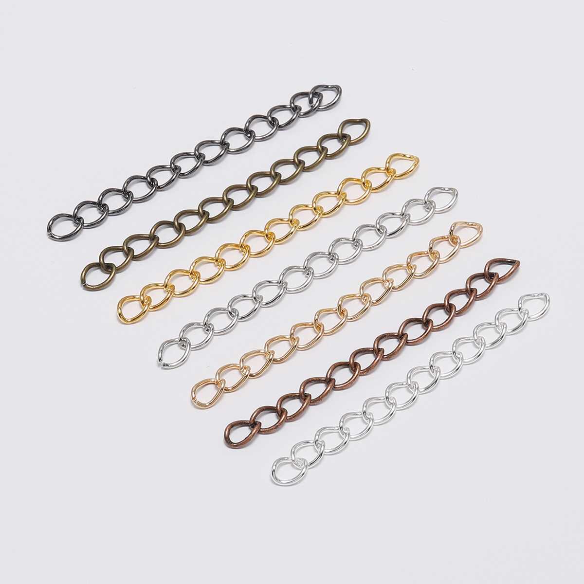5x Bracelet Extender Clasp Fold Over Necklace Extenders Crystal Rhinestone  Extender Plated Extension Clasps for Jewelry