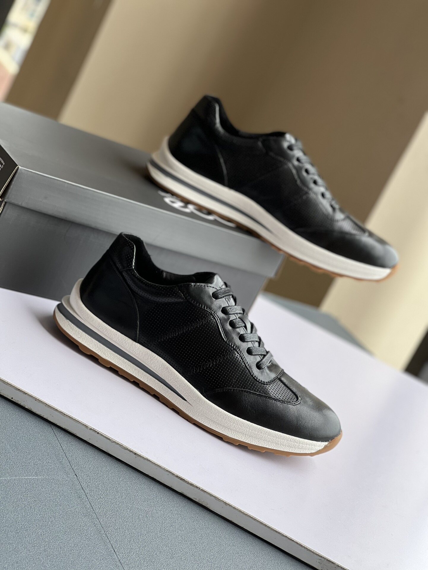 Original Ecco men's Sports running shoes sneaker Outdoor shoes Casual shoes SHY412002