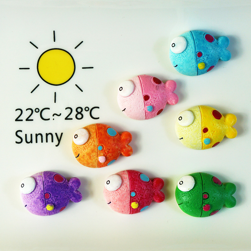 [7 Pieces Bubble Fish Fridge Magnets Paste Stickers,7pcs Bubble Fish Fridge Magnet Paste Sticker,] ราคา 89 บาท*ส่งฟรี