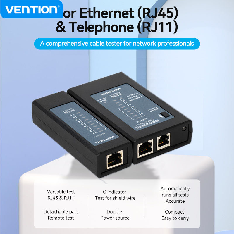 Vention dụng cụ kiểm tra cáp mạng lan ethernet rj45 rj11 rj12 utp dụng cụ kiểm tra dây cho mạng lan 8p8c điện thoại dụng cụ kiểm tra dây vá cat5 cat6 cat7 ftp utp sửa chữa mạng