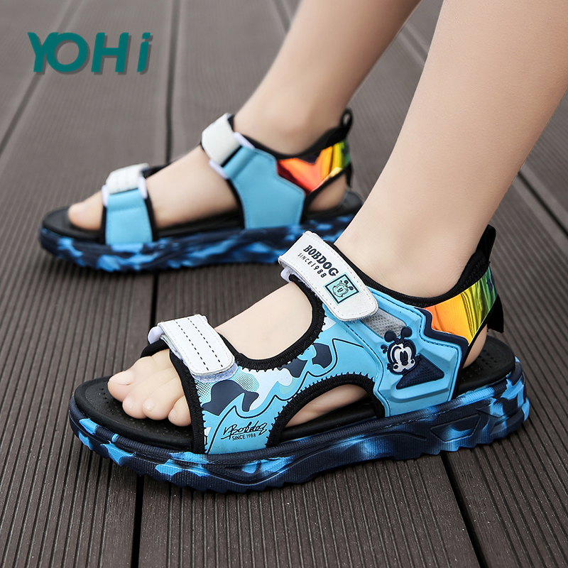 sports sandalspattern beach shoes boys 5 to 6 7 8 9 10 11 12 13 15 to 16 years old boys' outdoor anti-skid sports ราคา  442 บาท*ส่งฟรี
