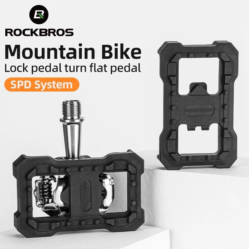 Rockbros bàn đạp phẳng bàn đạp xe đạp leo núi bàn đạp chuyển đổi nền tảng không kẹp cho shimano spd speedplay bàn đạp xe đạp phụ kiện xe đạp