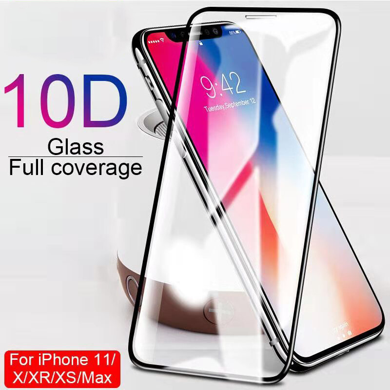 [Songful] Kính bảo vệ 10D Tương thích với iPhone x XS 6 6S 7 8 Plus SE2 Mặt kính bảo vệ màn hình tương thích với iPhone 11 Promax XR bảo vệ màn hình