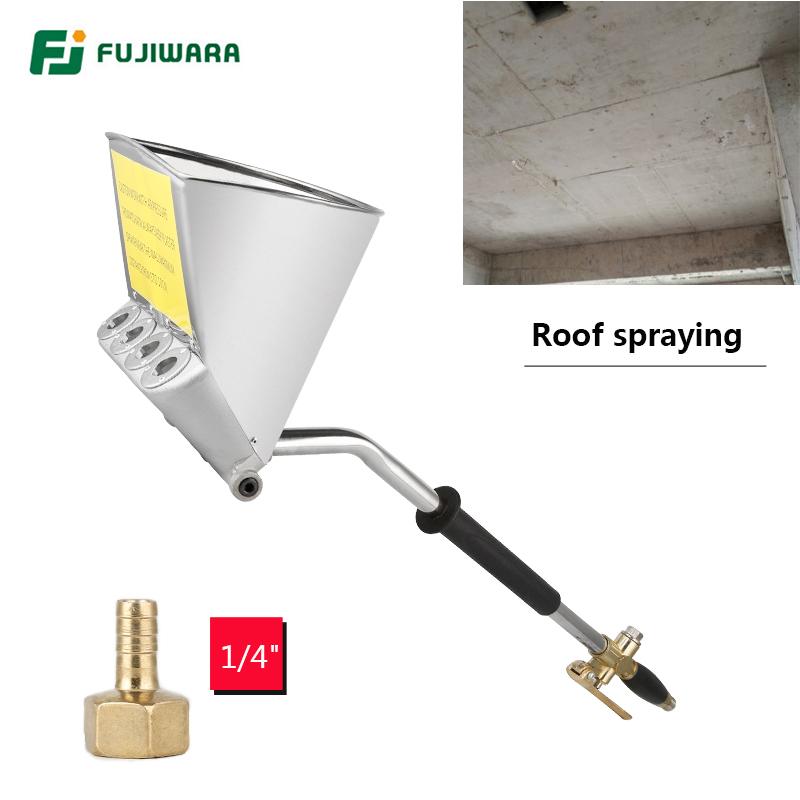 Cement Mortar Sprayer – Stainless Steel Air Hopper With 6 Nozzles For Exterior Wall Painting, Textured Coating & Putty