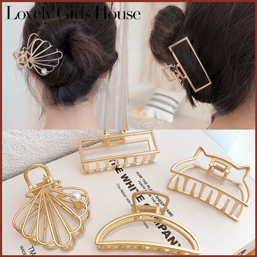【♡Ngôi Nhà Bé Gái Đáng Yêu♡】Kẹp Tóc Kim Loại, Kẹp Tóc Cá Mập, Kẹp Tóc Tắm Lớn, Kẹp Tóc Cá Tính Thanh Lịch, Phụ Kiện Đội Đầu Hàn Quốc Cho Nữ