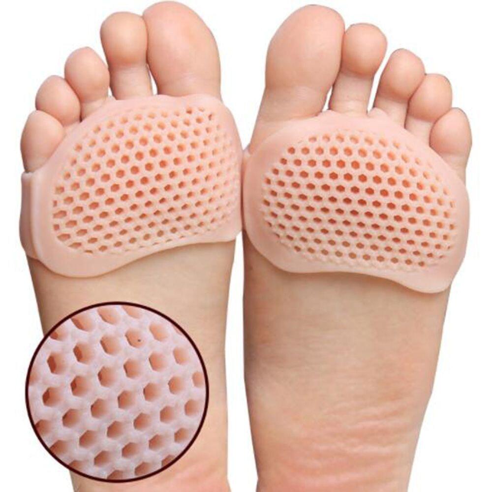 2 Chiếc Silicone Miếng Lót Cổ Chân Ngón Chân Tách Giảm Đau Miếng Lót Chân Orthotis Massage Chân Miếng Lót Bàn Chân Trước Tất Dụng Cụ Chăm Sóc Bàn Chân