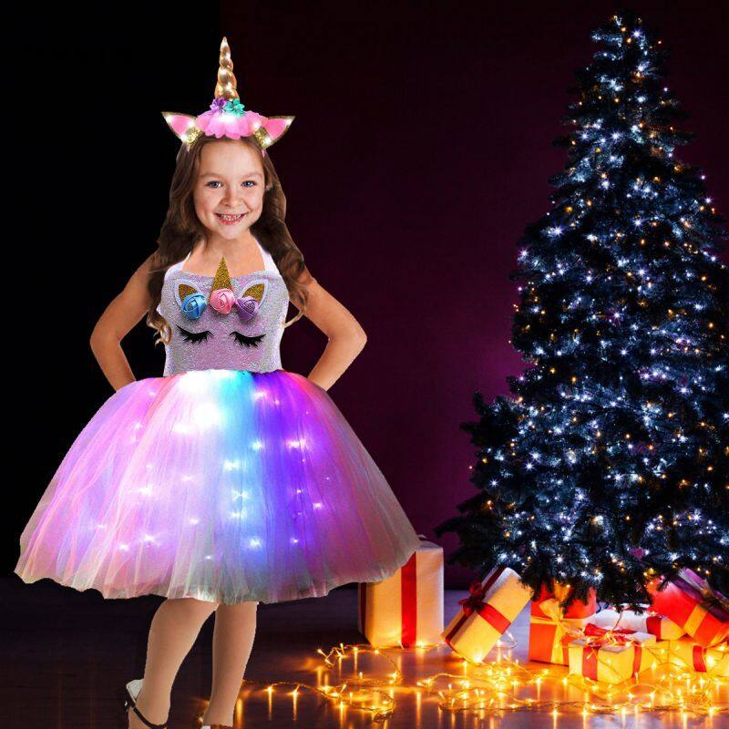 Hangdianváy tutu led váy dạ quang nhẹ váy tutu unicron