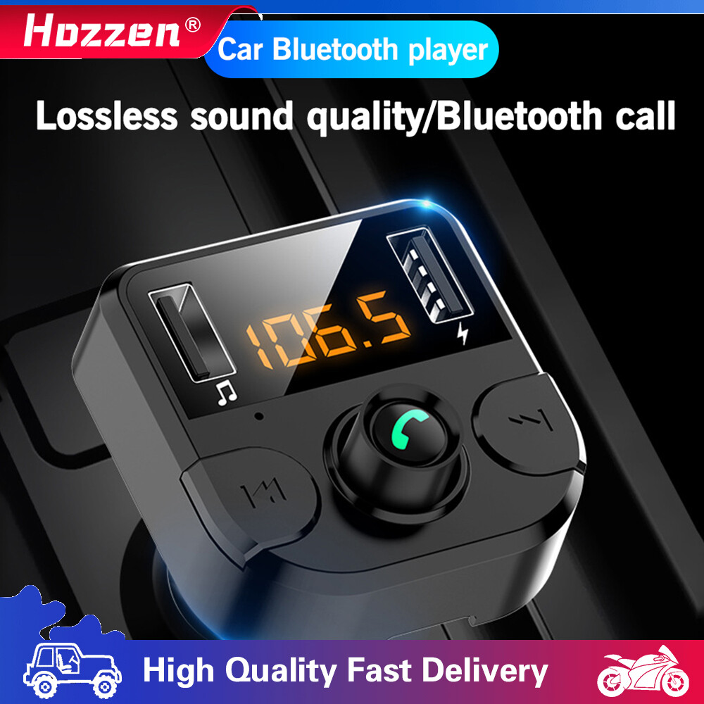 Hozzen Bộ Phát Sóng FM 5.0 Bluetooth Sạc Nhanh USB 3.1A Kép Máy Nghe Nhạc MP3, Hỗ Trợ Thẻ TF Sạc Nhanh Điện Thoại Rảnh Tay
