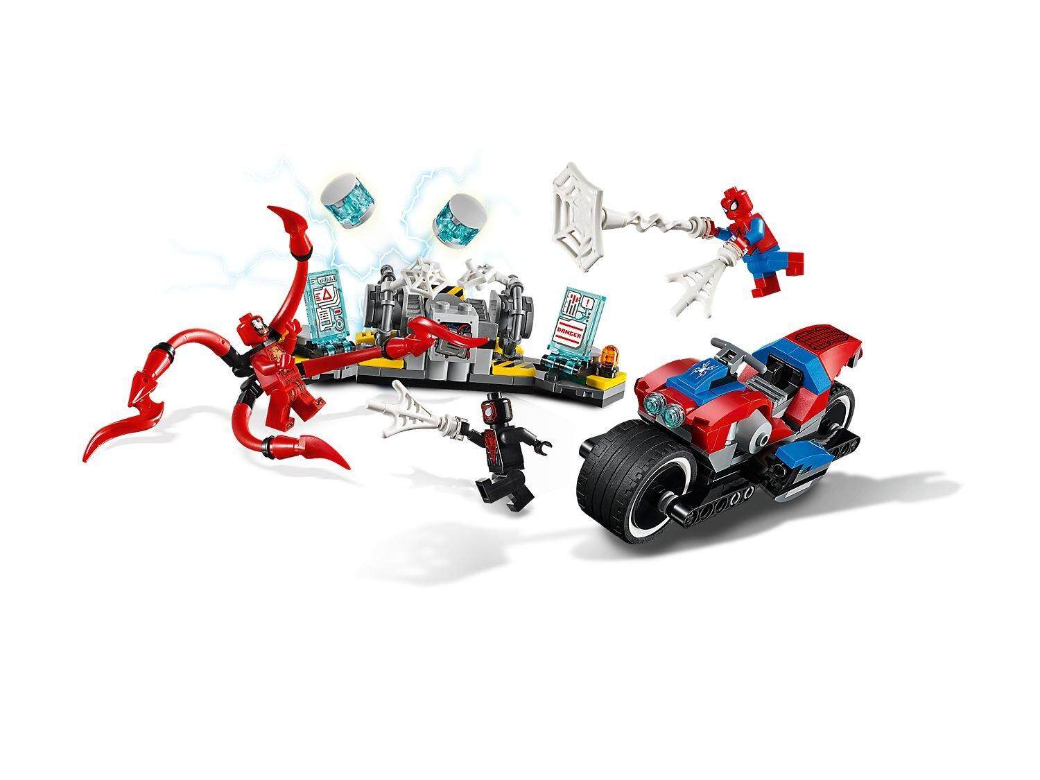 lego marvel spider man bike rescue